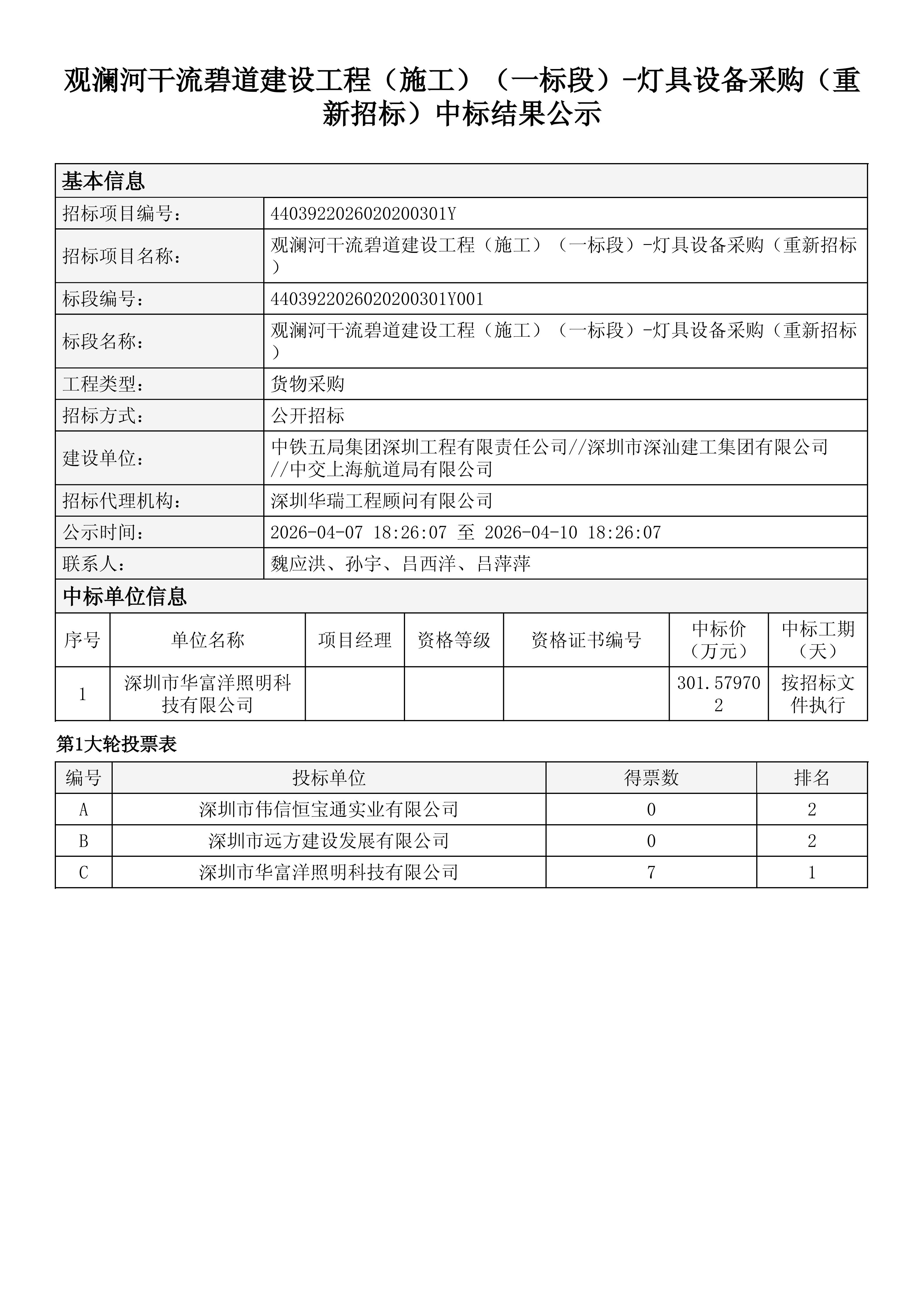 观澜河干流碧道建设工程（施工）（一标段）-灯具设备采购